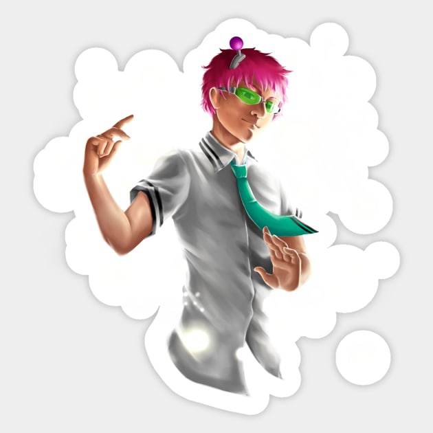 Saiki Kusuo, Kusuo Saiki, Saiki no kusuo psi nan, the disastrous life of saiki k, saiki k, saiki Sticker by LaraHa88